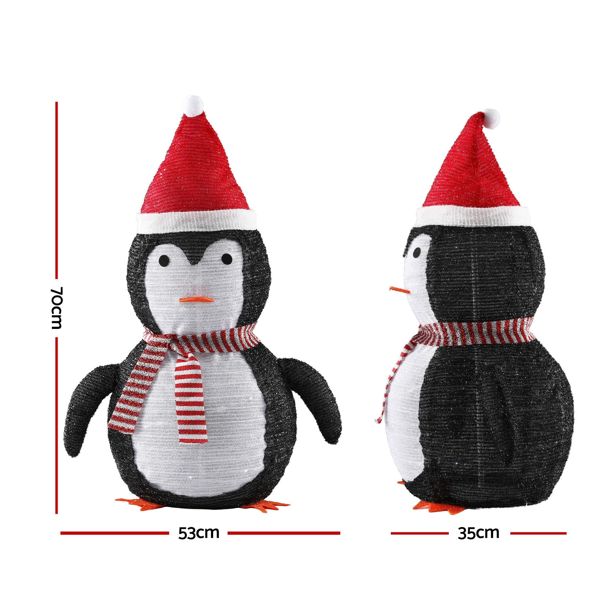 Jingle Jollys Christmas Penguin Light LED Christmas Decoration Pop Up Christmas Display 70cm Bedworld