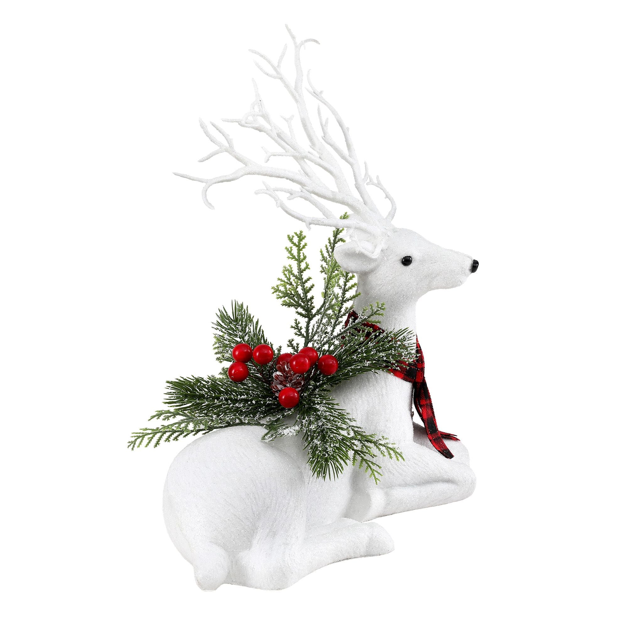 Jingle Jollys Christmas Reindeer 32cm Glitter Deer Ornaments Party Decorations Bedworld