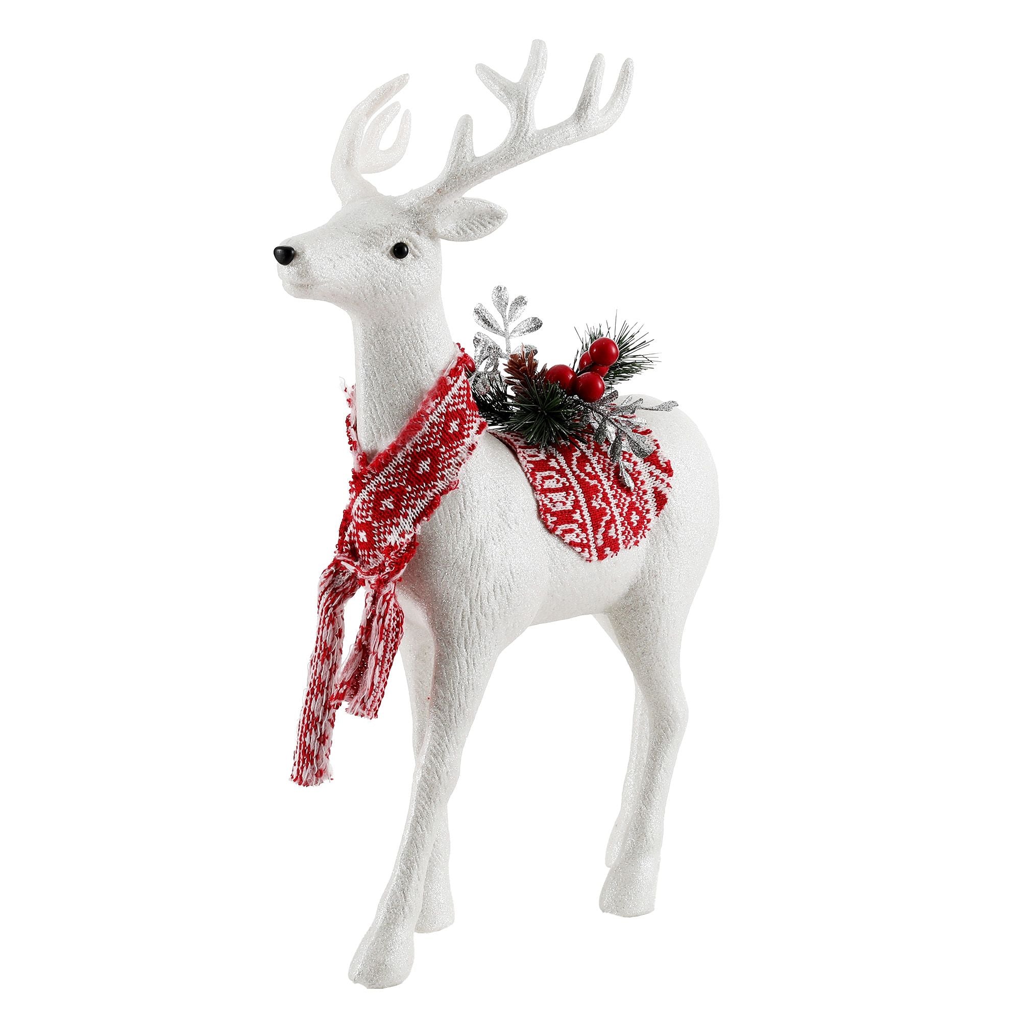 Jingle Jollys Christmas Reindeer 45cm Glitter Deer Ornaments Party Decorations Bedworld