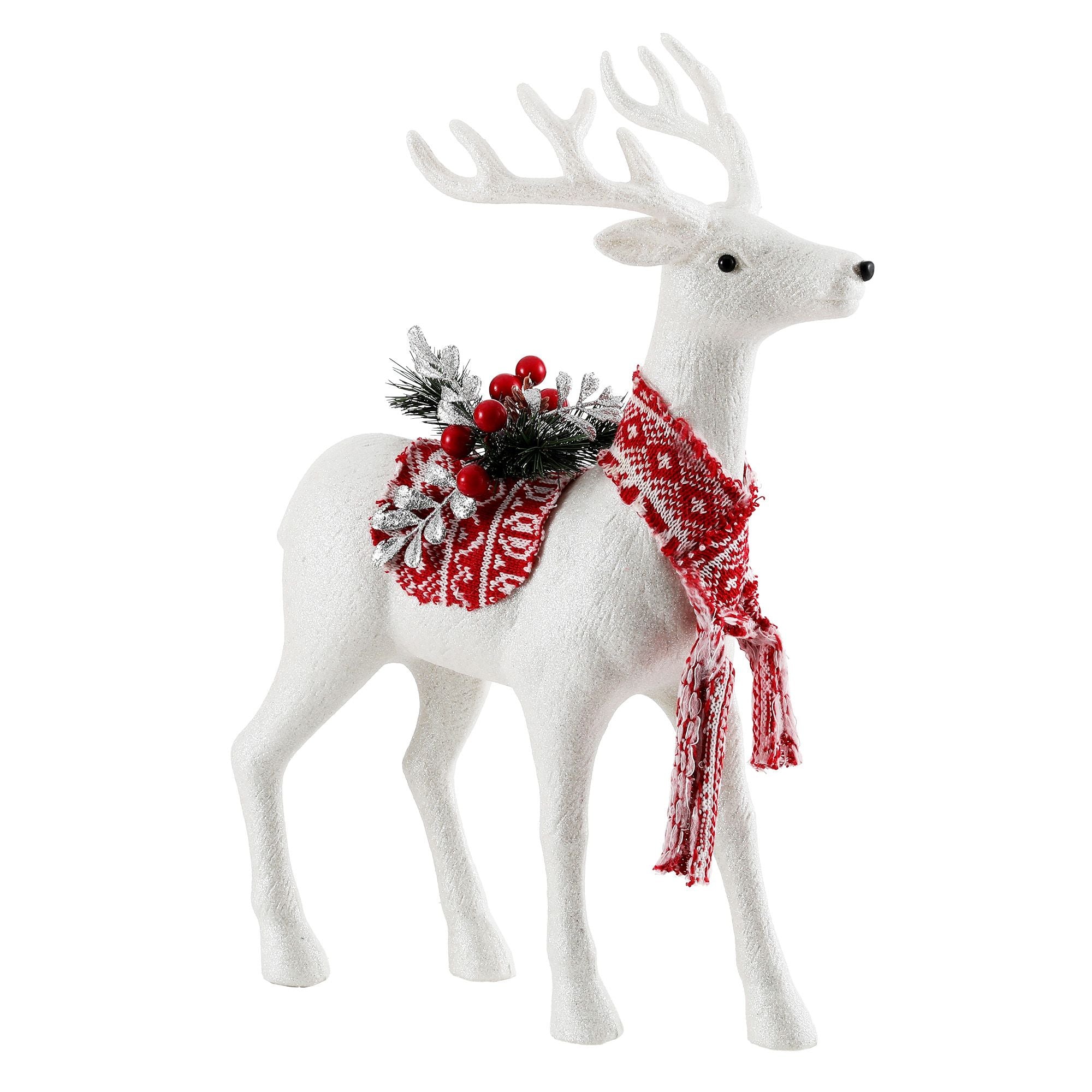 Jingle Jollys Christmas Reindeer 45cm Glitter Deer Ornaments Party Decorations Bedworld