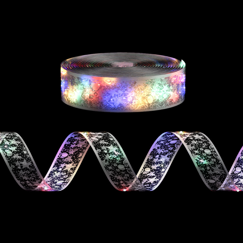 Multicolor LED fairy light ribbon on a roll, 20 m length