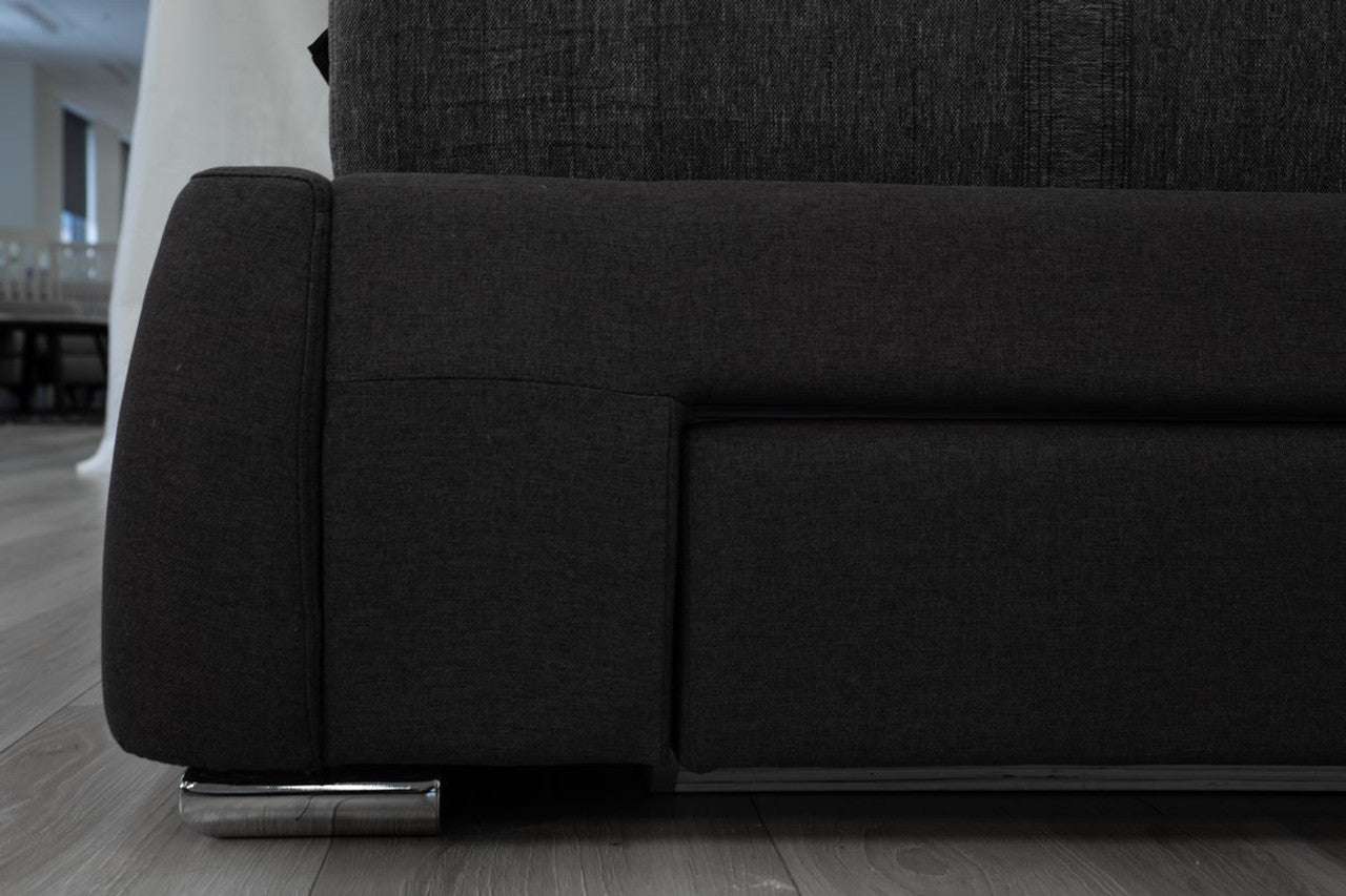 Lara Fabric Upholstered Bed Frame With 4 Storage Drawers