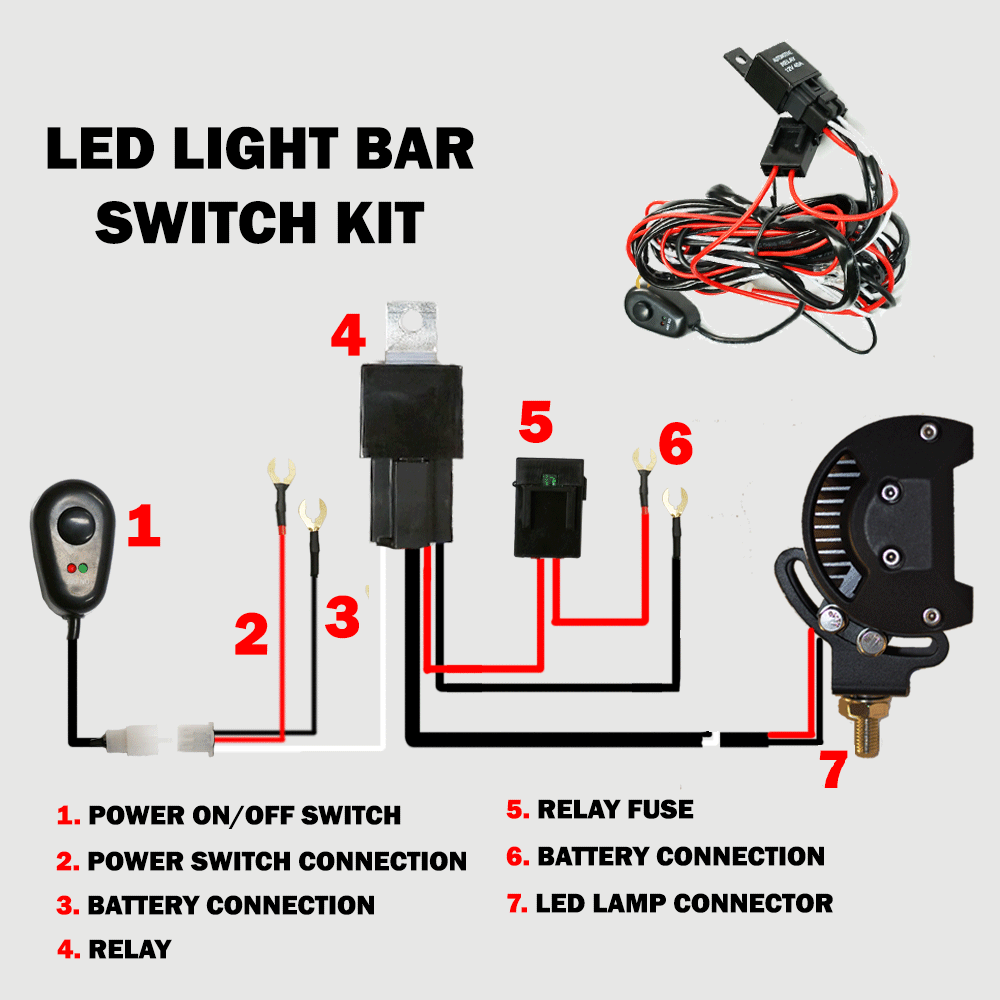 2-Way LED Driving Light Wiring Harness (12V-24V)
