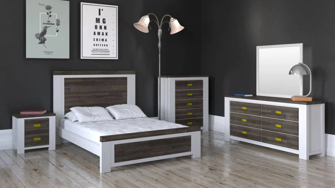 Freida Acacia Timber Wood Bed Frame and matching furnishings