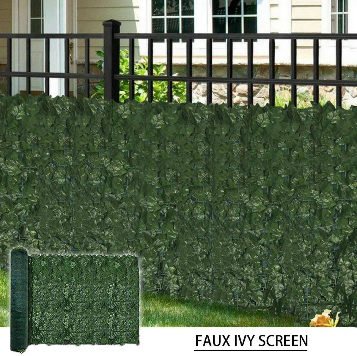 Artificial Ivy Leaf Hedging & Privacy Screen (shade cloth backing) 3m