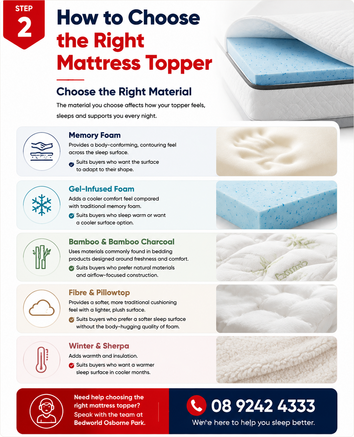 How to Choose the Right Material for mattress topper