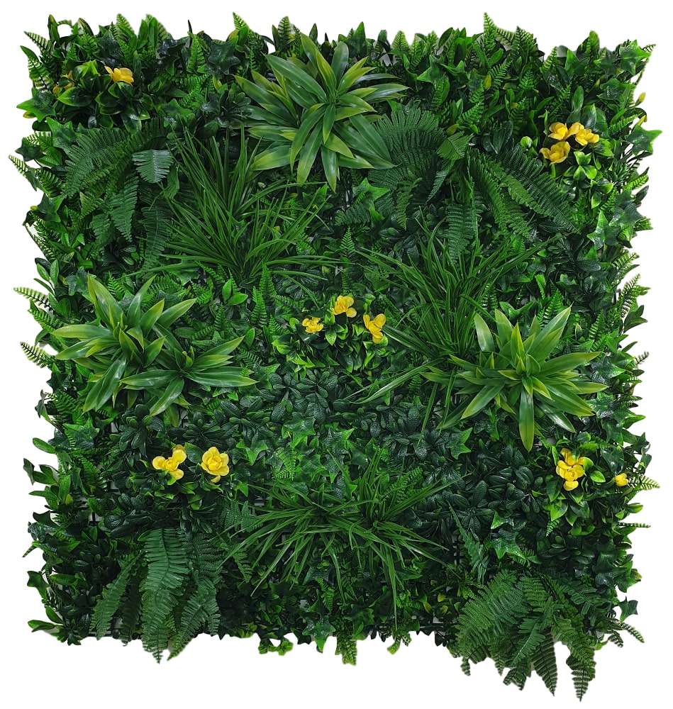 Yellow Rose Vertical Garden / Green Wall UV Resistant 100cm