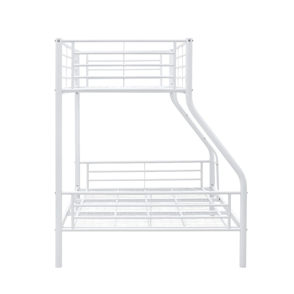 Tiamo Heavy Duty Metal Bunk Bed Single Over Double Black/white