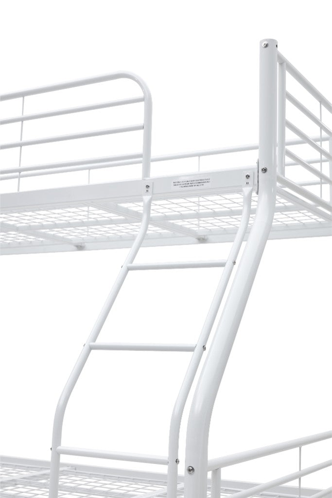 Tiamo Heavy Duty Metal Bunk Bed Single Over Double Black/white