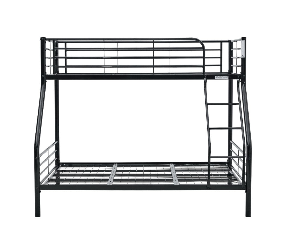 Tiamo Heavy Duty Metal Bunk Bed Single Over Double Black/white