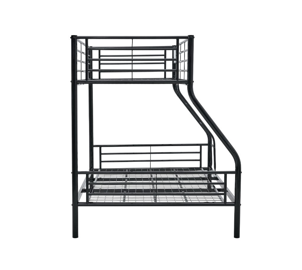 Tiamo Heavy Duty Metal Bunk Bed Single Over Double Black/white